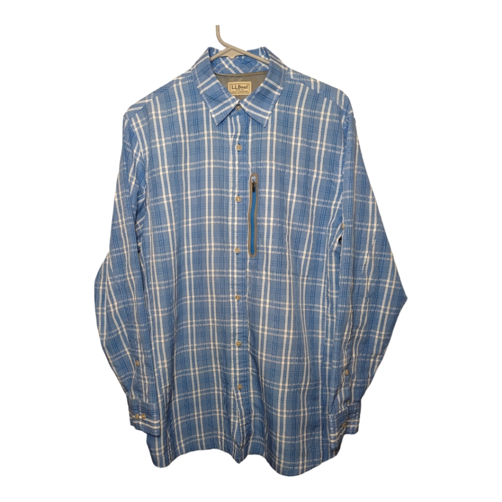 L.L. Bean Long Sleeve Outdoor Vented shirt.  Men's medium tall.